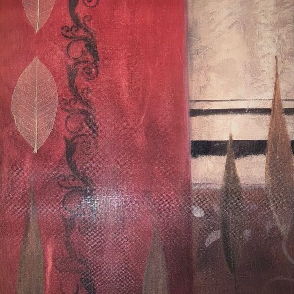 Abstract Leaf Print 24x24 Wall Art - Picture 3 of 6